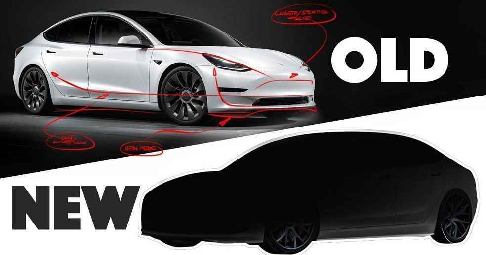 Tesla model 3 New Design