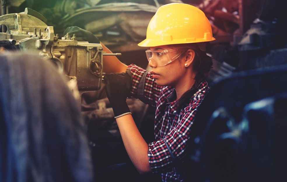 Indian Women Auto Industry Worker